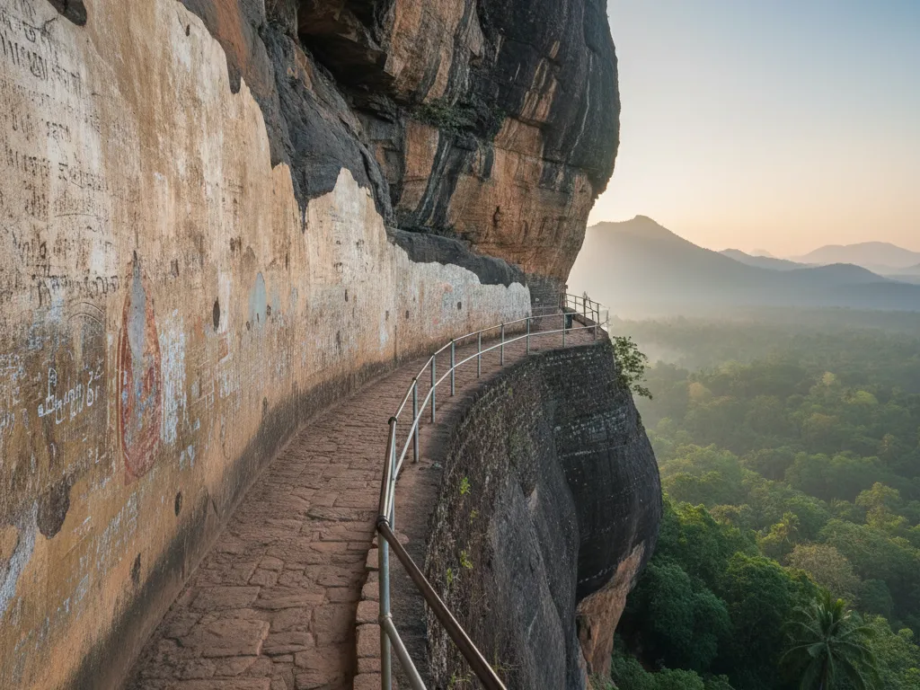 Mirror Wall at Sigiriya Rock Fortress.